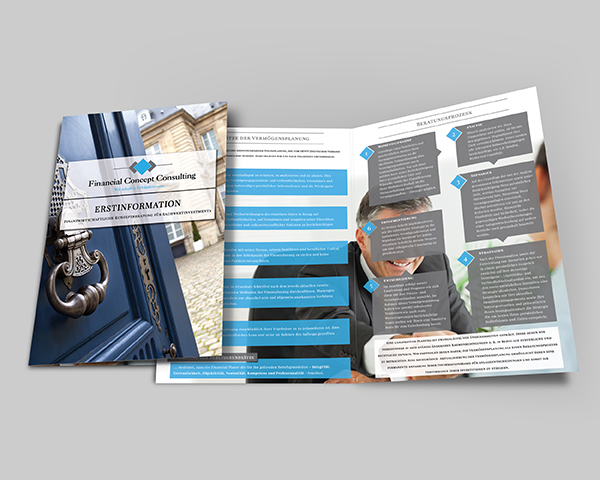 Broschüre Design Financial Concept Consulting